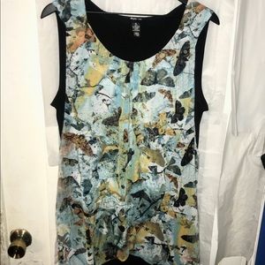 Style & Co. Blouse Butterfly Print XL